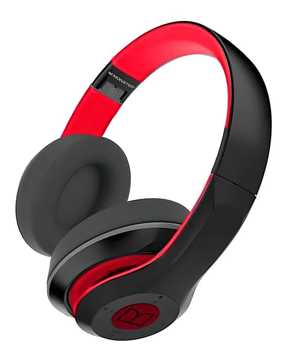 Fone Ouvido Monster N-tune 450 Bluetooth 5.0 Preto/vermelho