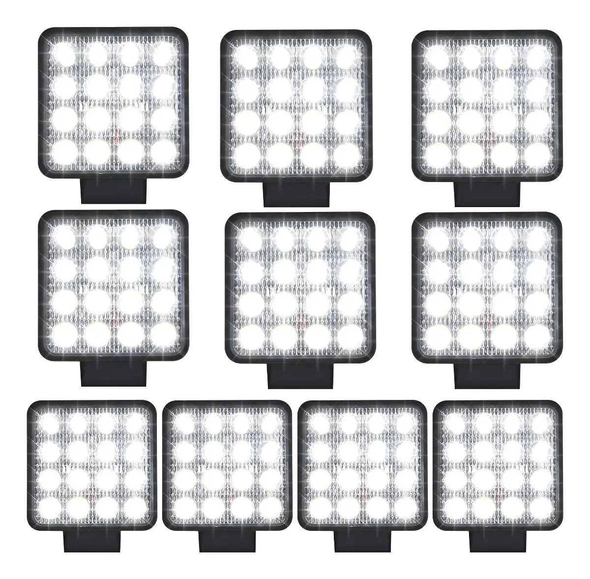 Kit Refletores LED Tech One 48W IP67, para Carros e Caminhões
