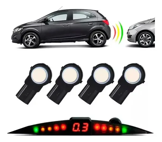 Sensor De Estacionamento 4 Pontos Embutidos C/ Display