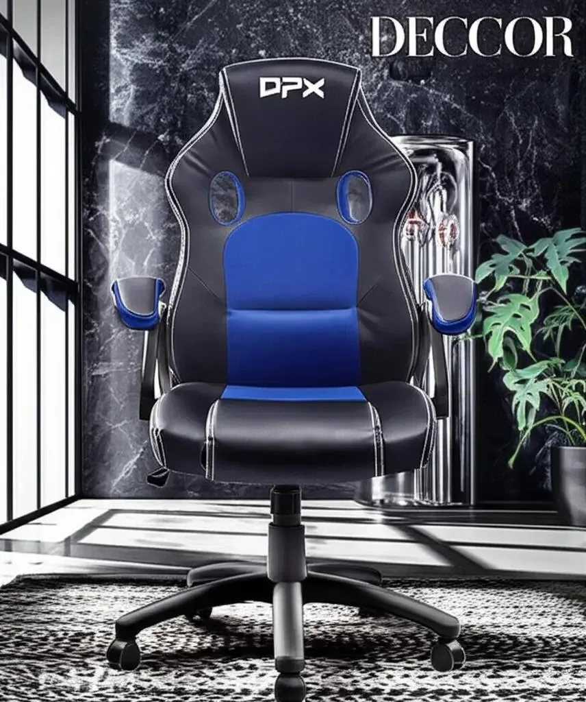 Cadeira Gamer Azul Giratória Gt5 Dpx Braços Rodas