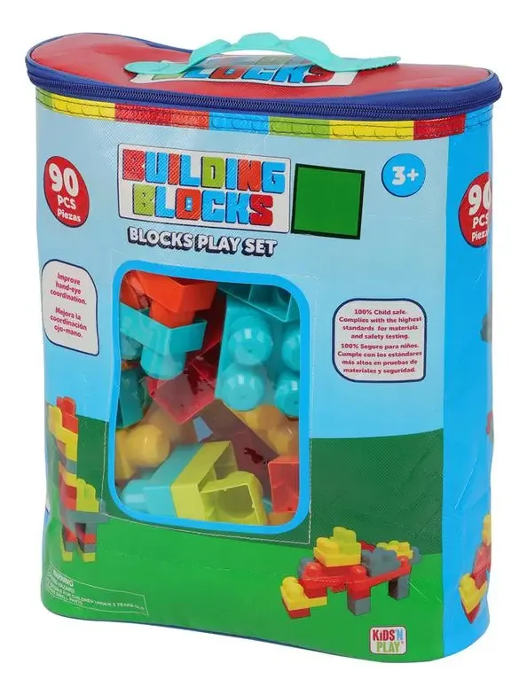 Conjunto de Blocos de Montar 90 Peças