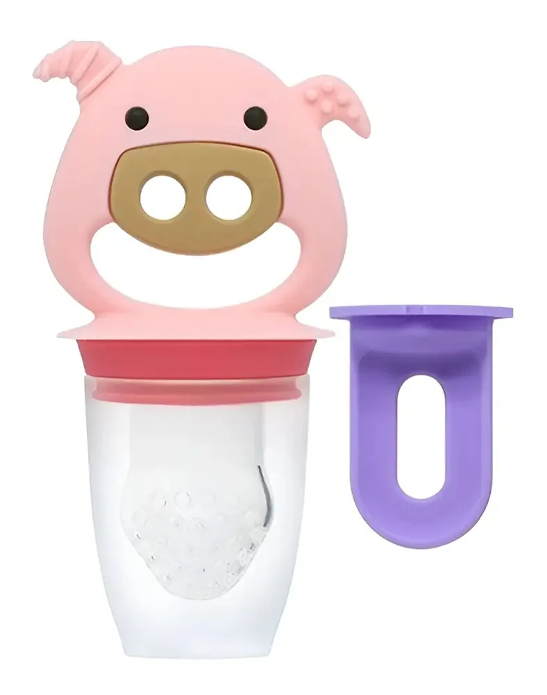 Alimentador Silicone 3 em 1 Porquinho Marcus & Marcus, Livre de BPA