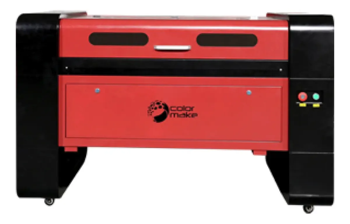 Máquina de corte a laser de CO2 130x90cm Color Make 150w C/Rotary