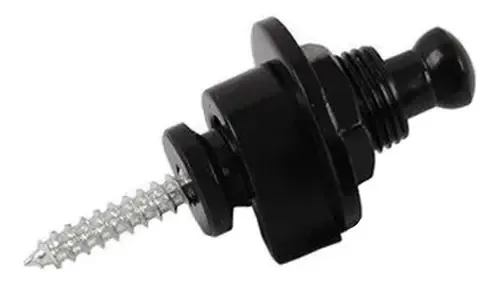 Trava Correia Strap Lock Avulsa Preto Instrumentos Musicais