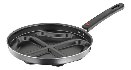 Frigideira e molde com divisões cardíacas de 24 cm - Cor de mingau: preto
