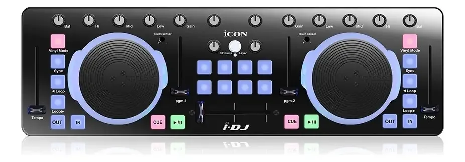 Controlador DJ Icon Pro Audio iDJ preto