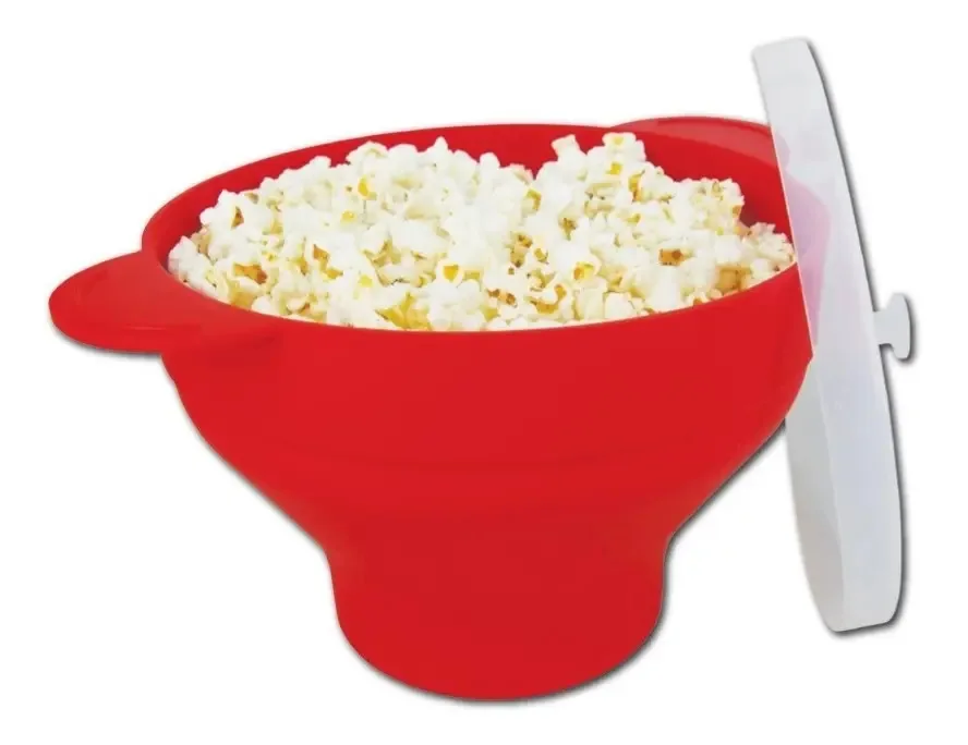 Recipiente para preparar crispetas - Pipoca de pipoca, cor vermelha
