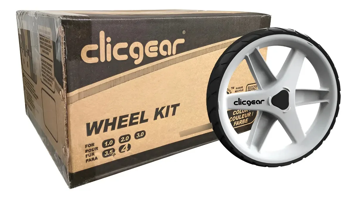 Kit de rodas Clicgear para carrinhos de golfe/Golflab, cor branca