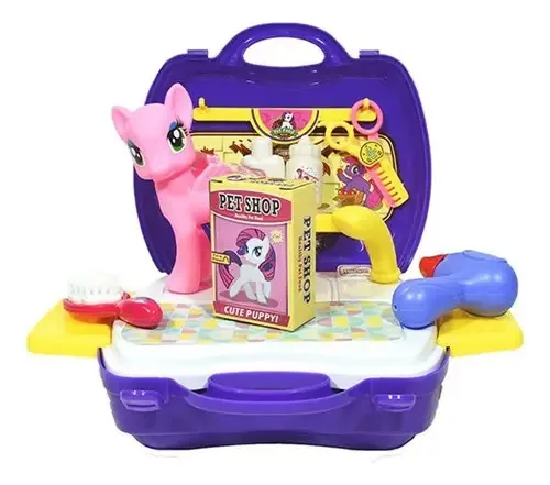 Estojo de brinquedo de 16 peças para Pet Shop