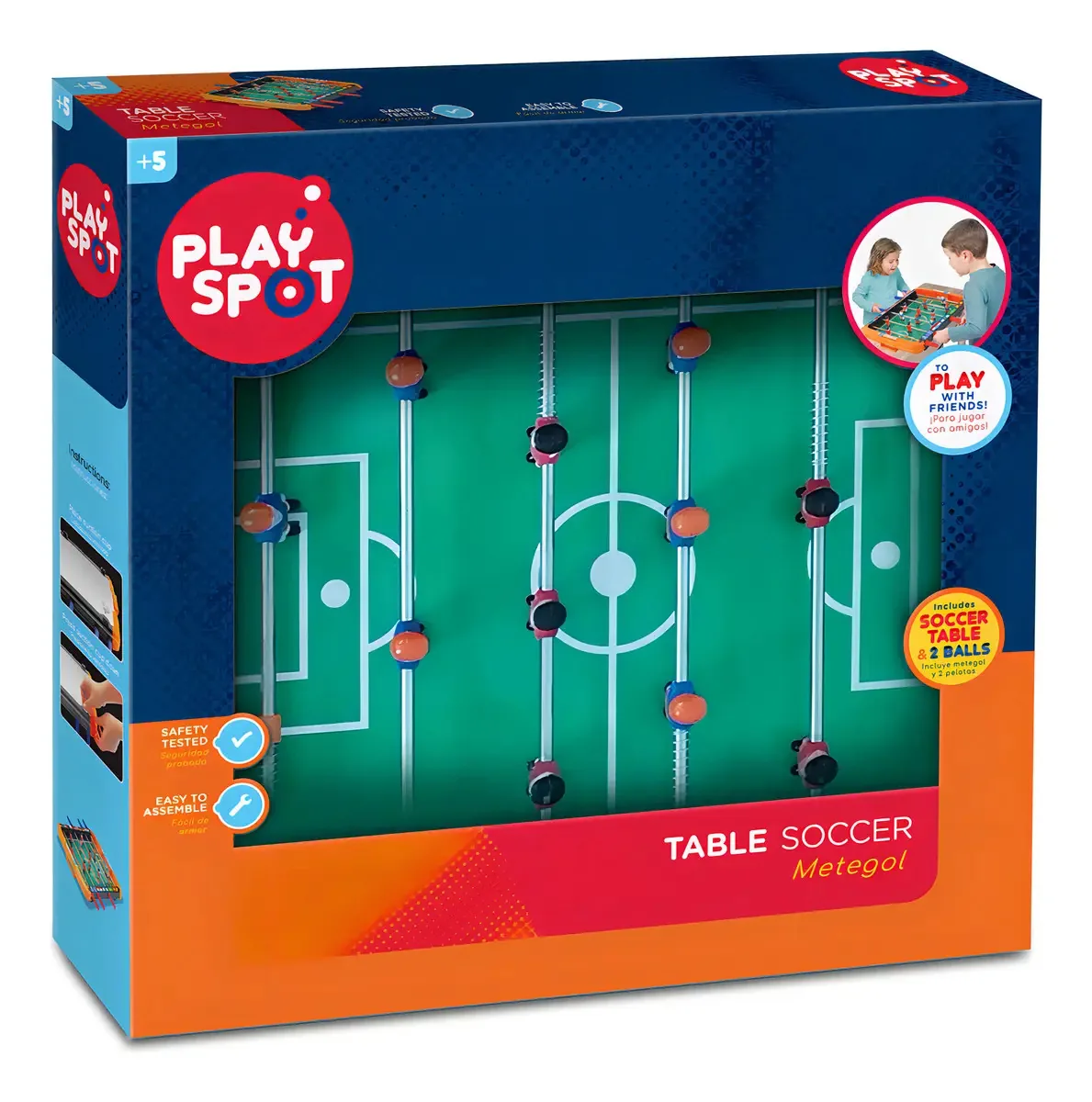 Mesa de futebol de mesa Metegol e 2 bolas
