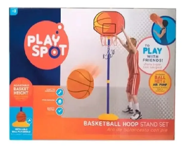 Conjunto de basquete Playspot - Conjunto de suporte de cesta de basquete