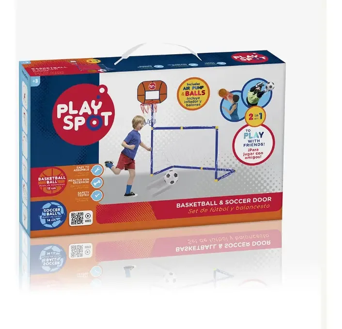 Conjunto de futebol e basquete Playspot Pl46 2 em 1