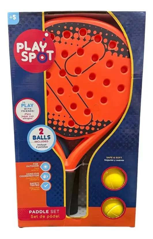 Conjunto de raquete de prata Play Spot Pl73 com bolas X 2 Play Spot