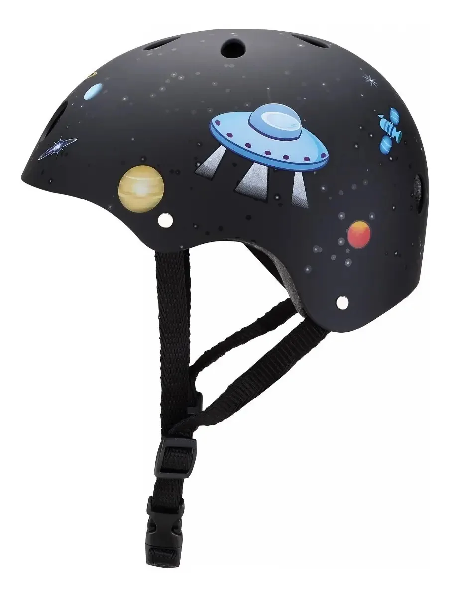 Capacete Globber Junior estampado em preto tamanho XS/s