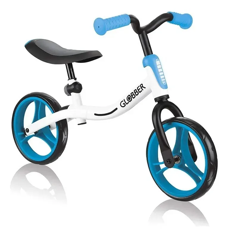 Bicicleta didática Go Bike Globber branca/azul