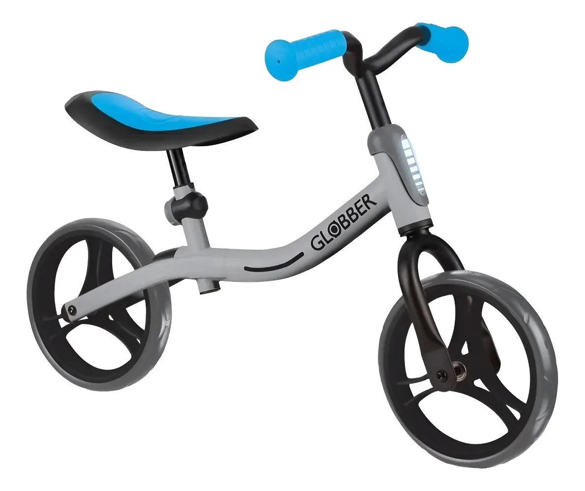 Globber - Bicicleta de metal sem pedais, cor prata brilhante