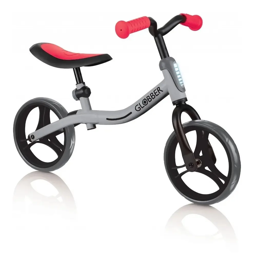 Bicicleta sem pedais Globber Go Bike - prata vermelho brilhante