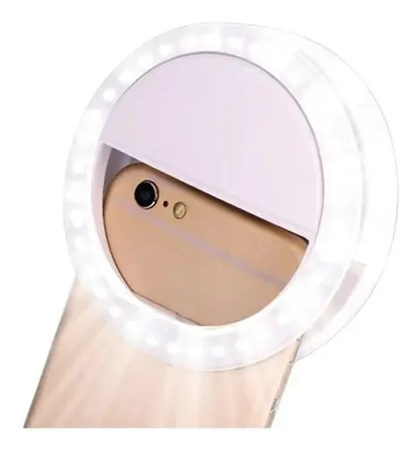 Anel de luz LED, anel de luz, selfie, recarregável, anel de luz USB, cor branca