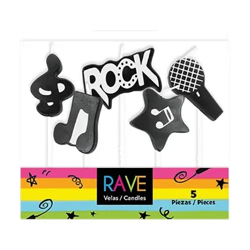 Music & Rock Cake Candle 5 velas