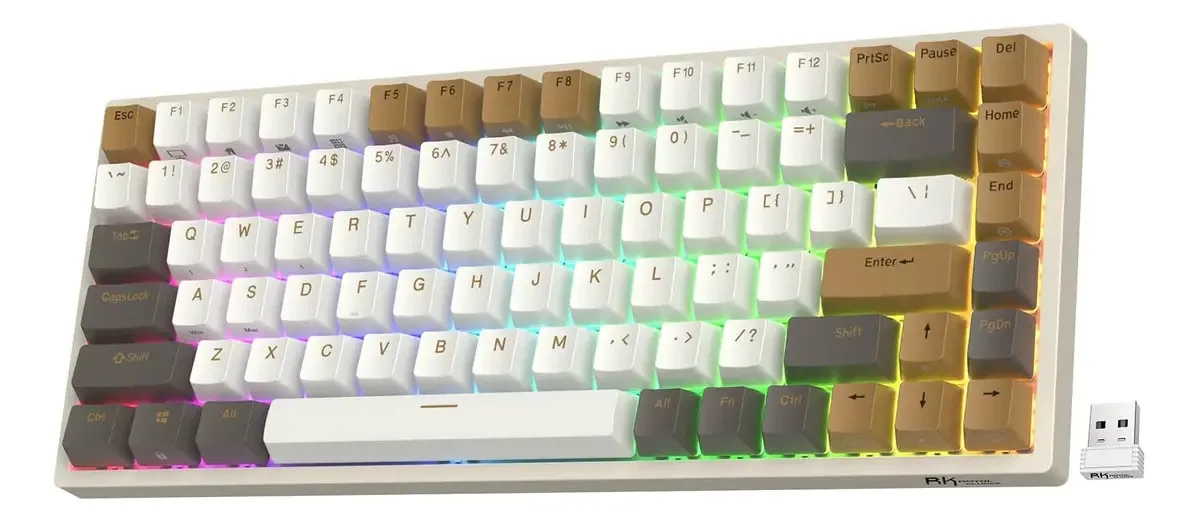 Edição limitada Rk Royal Kludge Rk84 Rgb, teclado mecânico