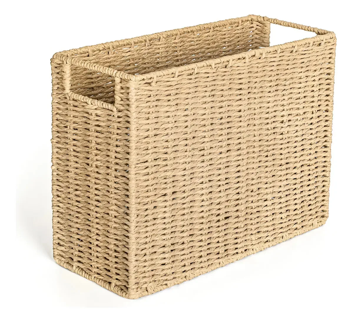 Porta-revistas de fibra natural tecida Aels, Revis Floor