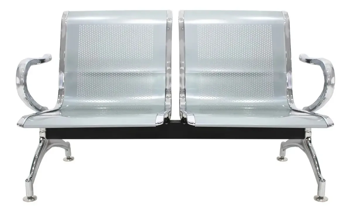 Banco tandem Dimobeler Metal de 2 lugares e 2 lugares com apoios de braços