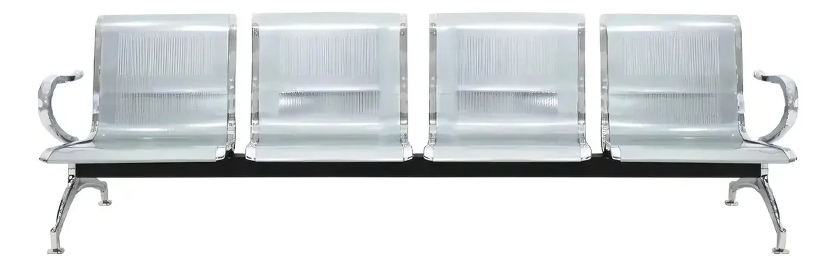 Banco tandem Dimobeler Metal de 4 lugares e 4 lugares com apoios de braços