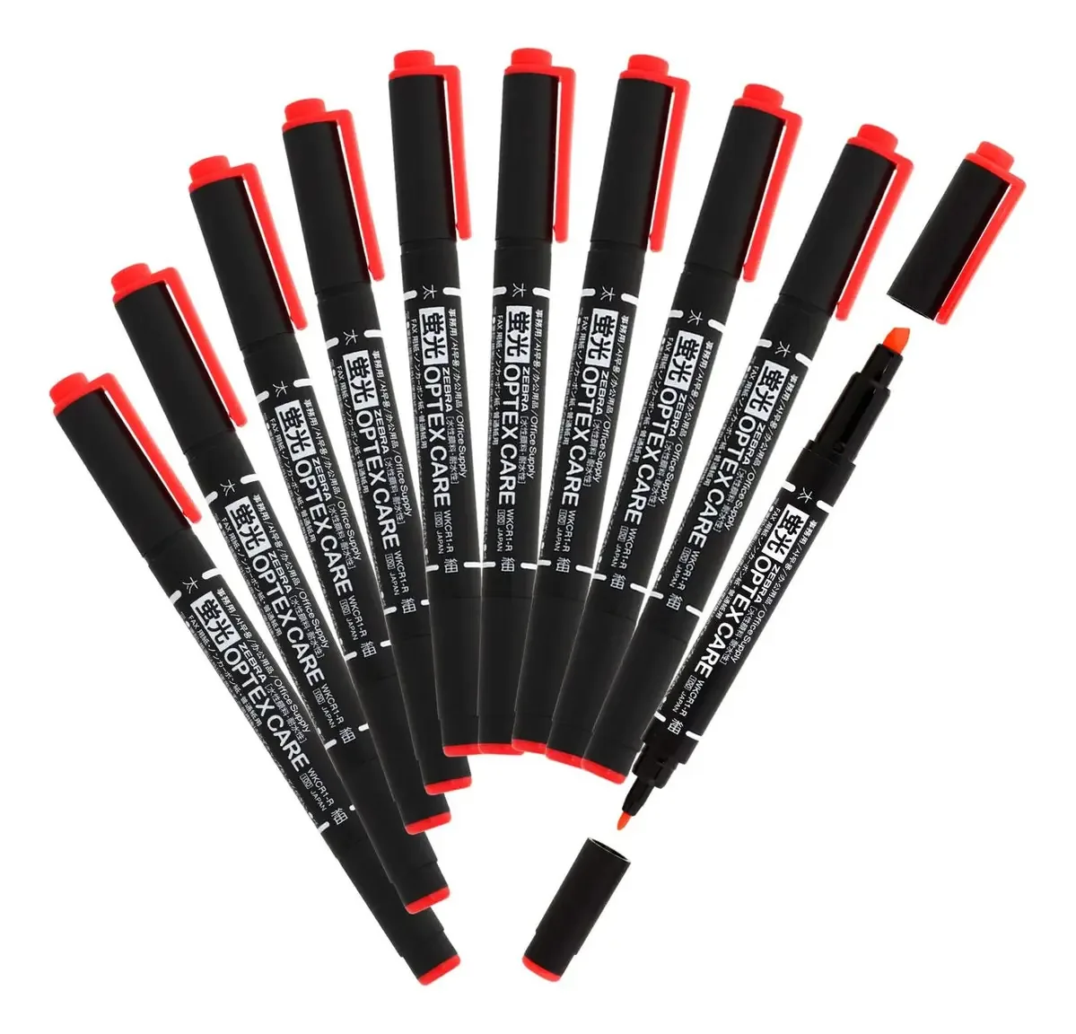 Zebra B-WKCr1-r Optex Care Red, 10 peças