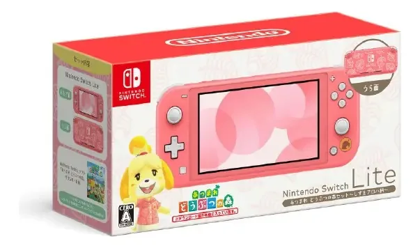 Pacote rosa para Nintendo Switch Lite Animal Crossing