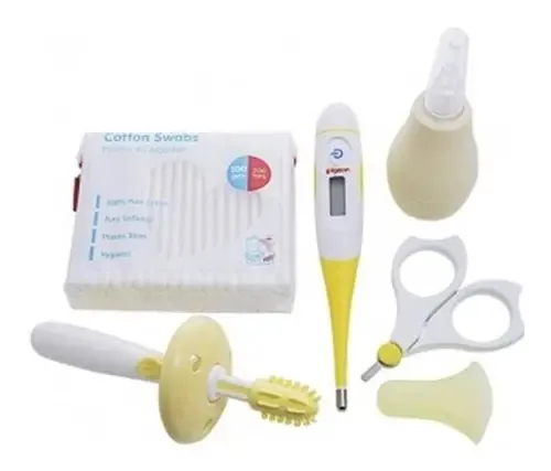 Kit Cuidado Da Saúde Para Bebês Pigeon 5 Peças Branco