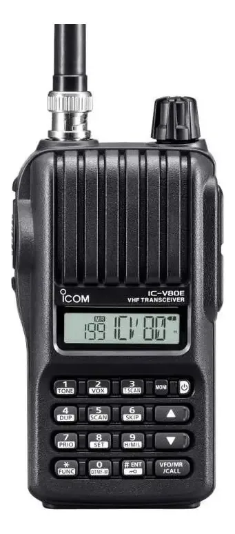 Rádio VHF Icom IC-V80E 136-174 MHz 199 Canais 5.5W Alta Potência