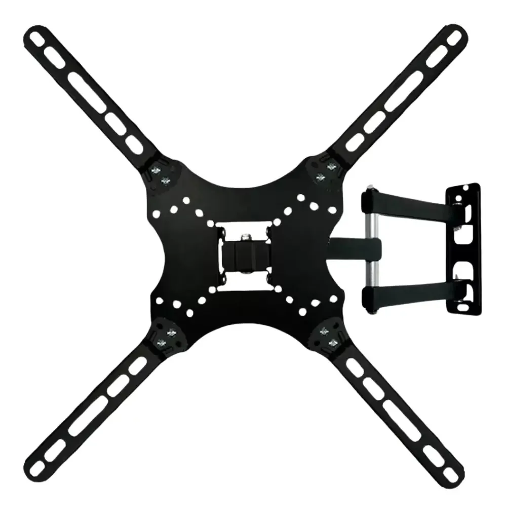 Suporte de TV com braço articulado ajustável para monitor - preto