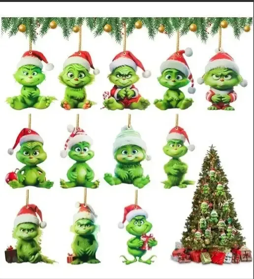 Enfeites pendurados de Natal Gzsd, árvores, presentes, decoração