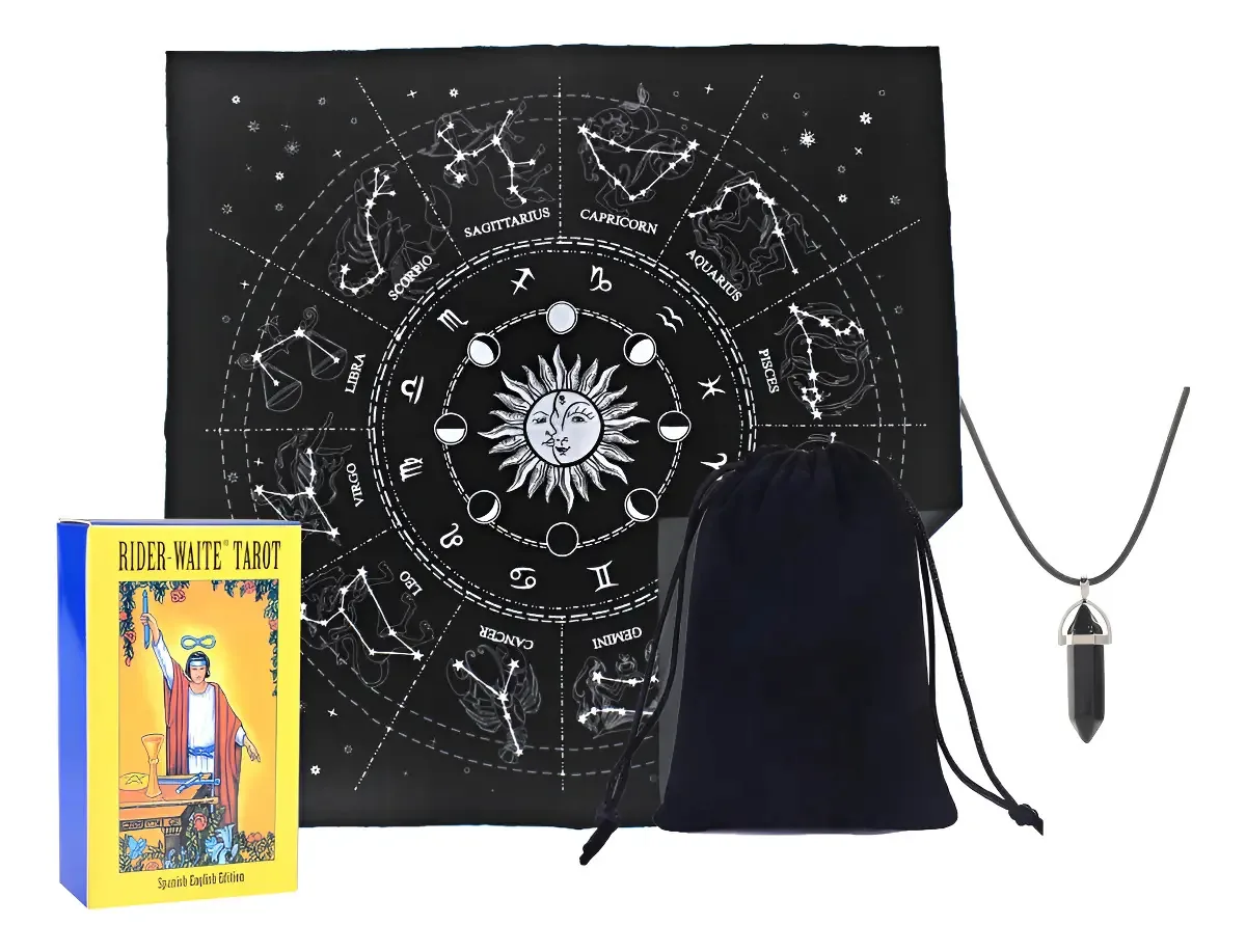 Tapete e vidro de luxo Tarot Rider Waite para ensinar espanhol