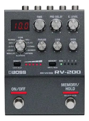 Pedal Boss RV-200 para Reverb da Linha 200