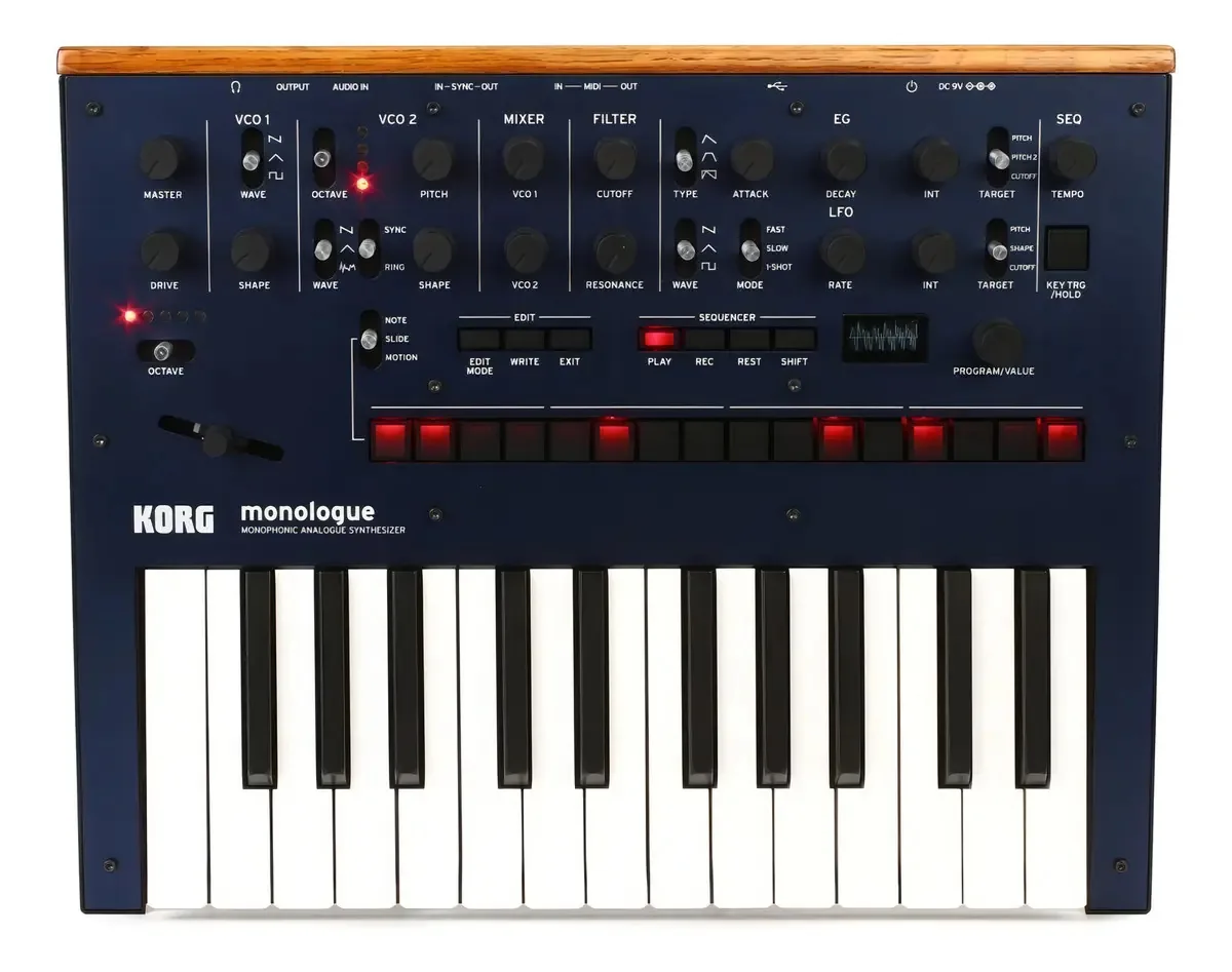 Korg Monologue-bl Sintetizador Analógico Monofônico 2 Oitavas