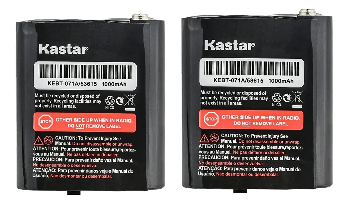 Pacote com 2 baterias Kastar para Walkie Talkies Motorola T5800-t65