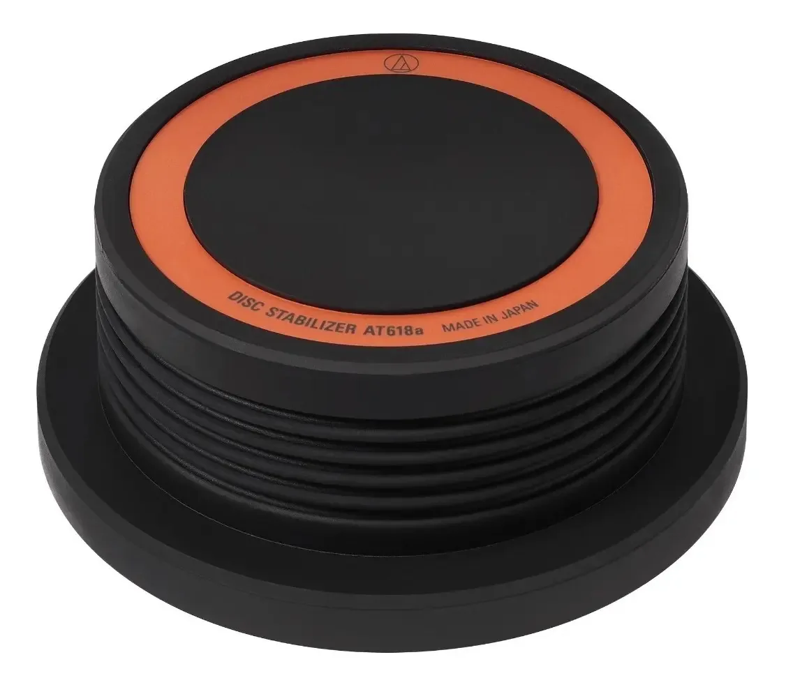 Audio-Technica AT618a, estabilizador de disco preto