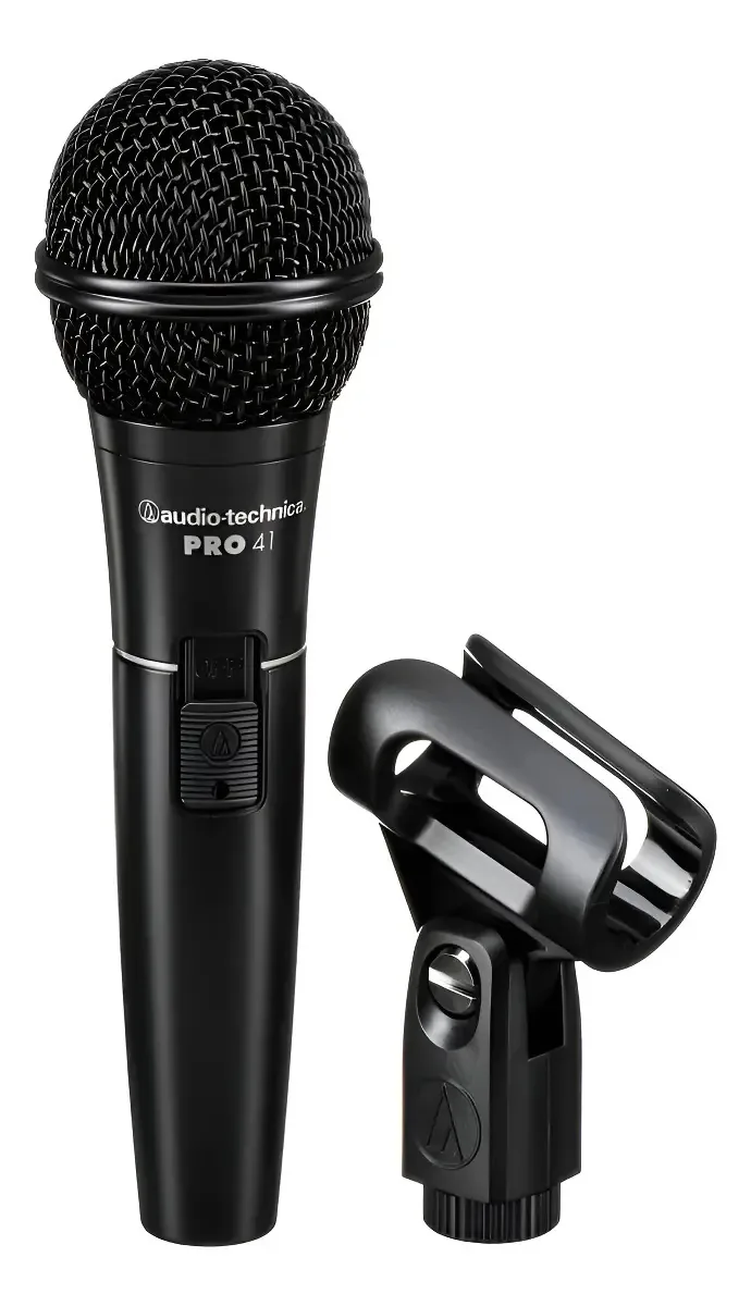 Microfone dinâmico cardióide portátil Audio-Technica Pro41lc preto