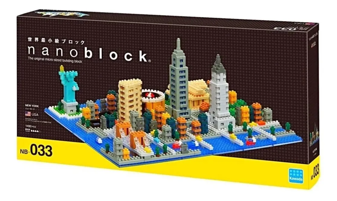 Brinquedo de quebra-cabeça de arquitetura Nanoblock New York