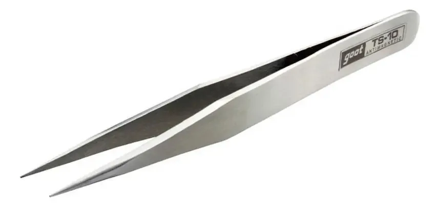 Pinça Anti-estatica Goot Ts-10 - Reta 120mm