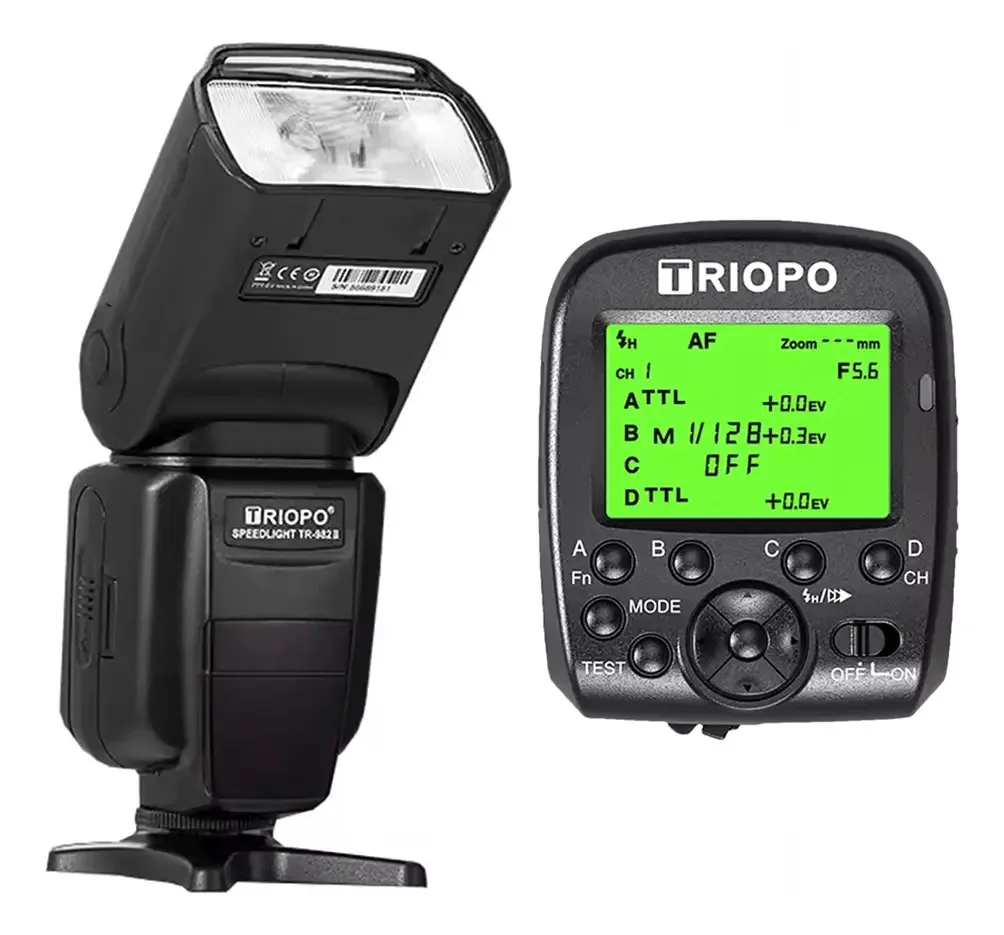 Triopo Flash 982iii C + Radio G1 Combo para câmeras Canon
