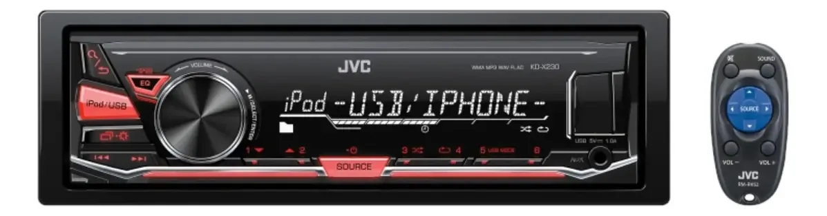 Som automotivo JVC KD-X230 com USB
