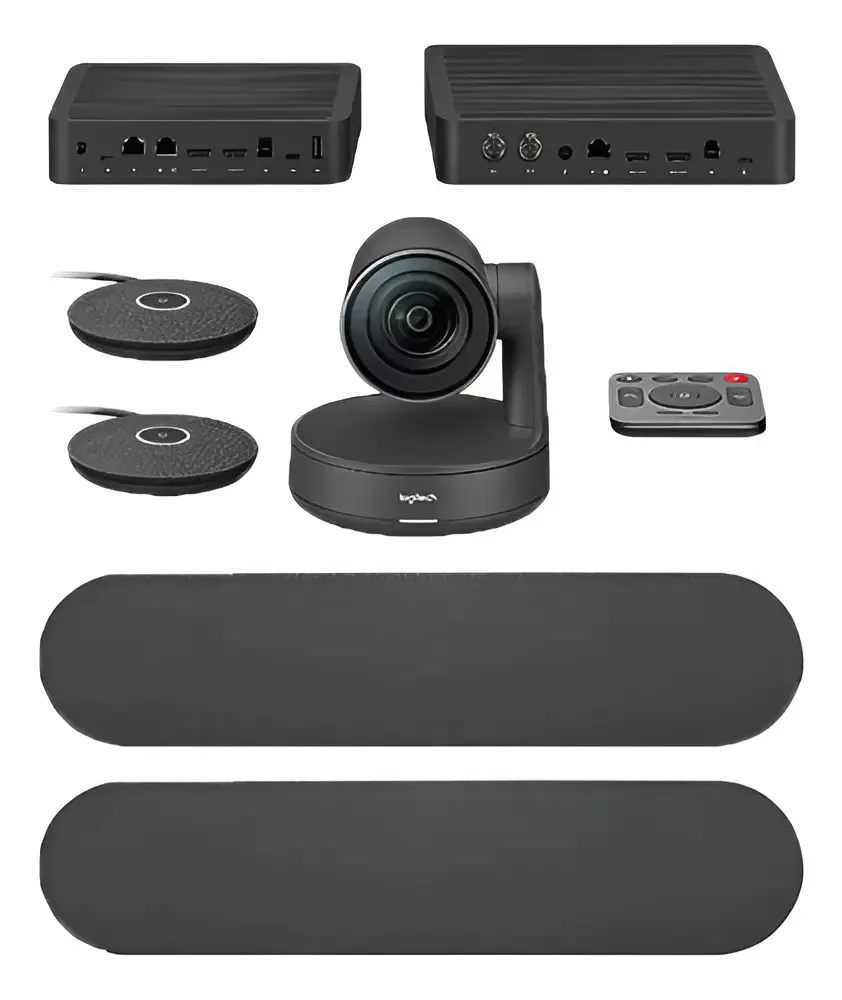 Equipamento de videoconferência Logitech Rally Plus, cor preta