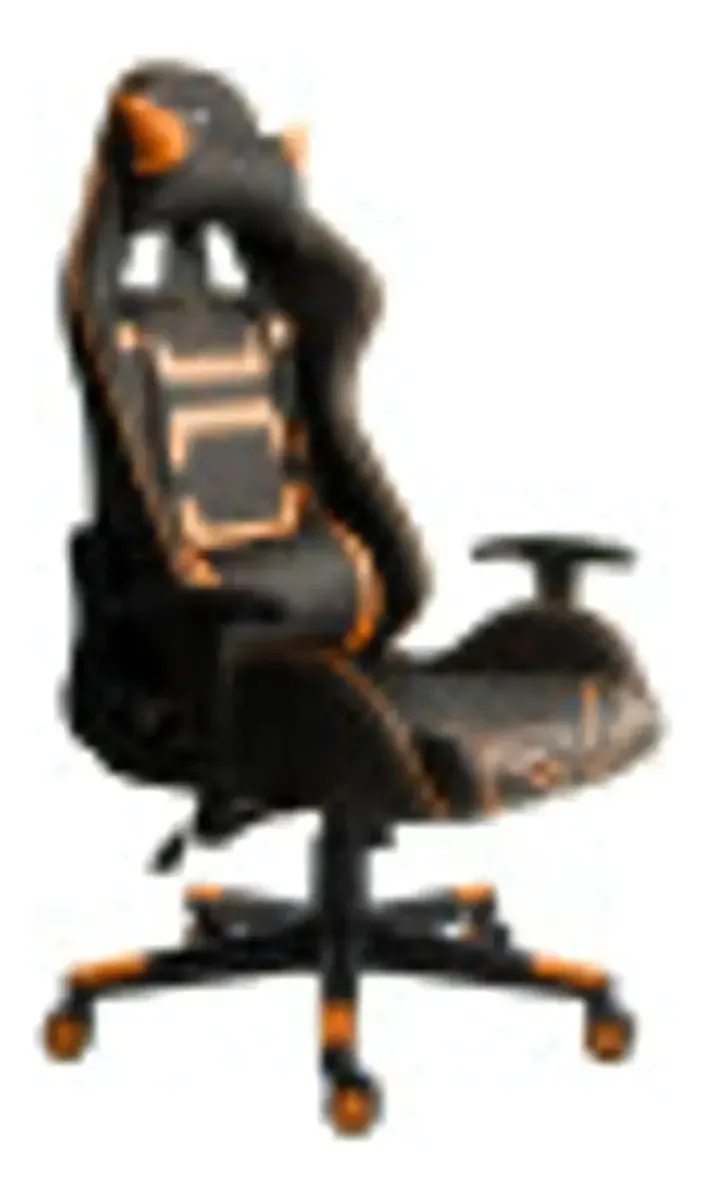 Cadeira Gamer Bluecase Gêmeos, Laranja E Preto, Reclinável