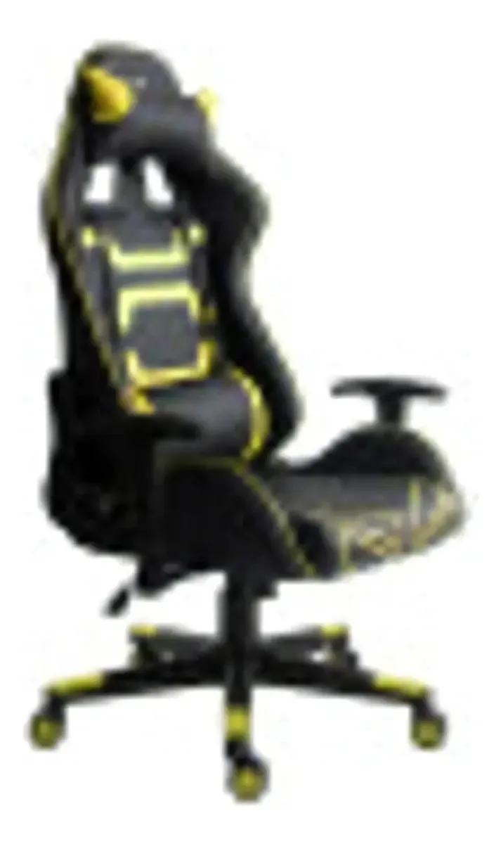 Cadeira Gamer Bluecase Gêmeos, Amarelo E Preto, Reclinável