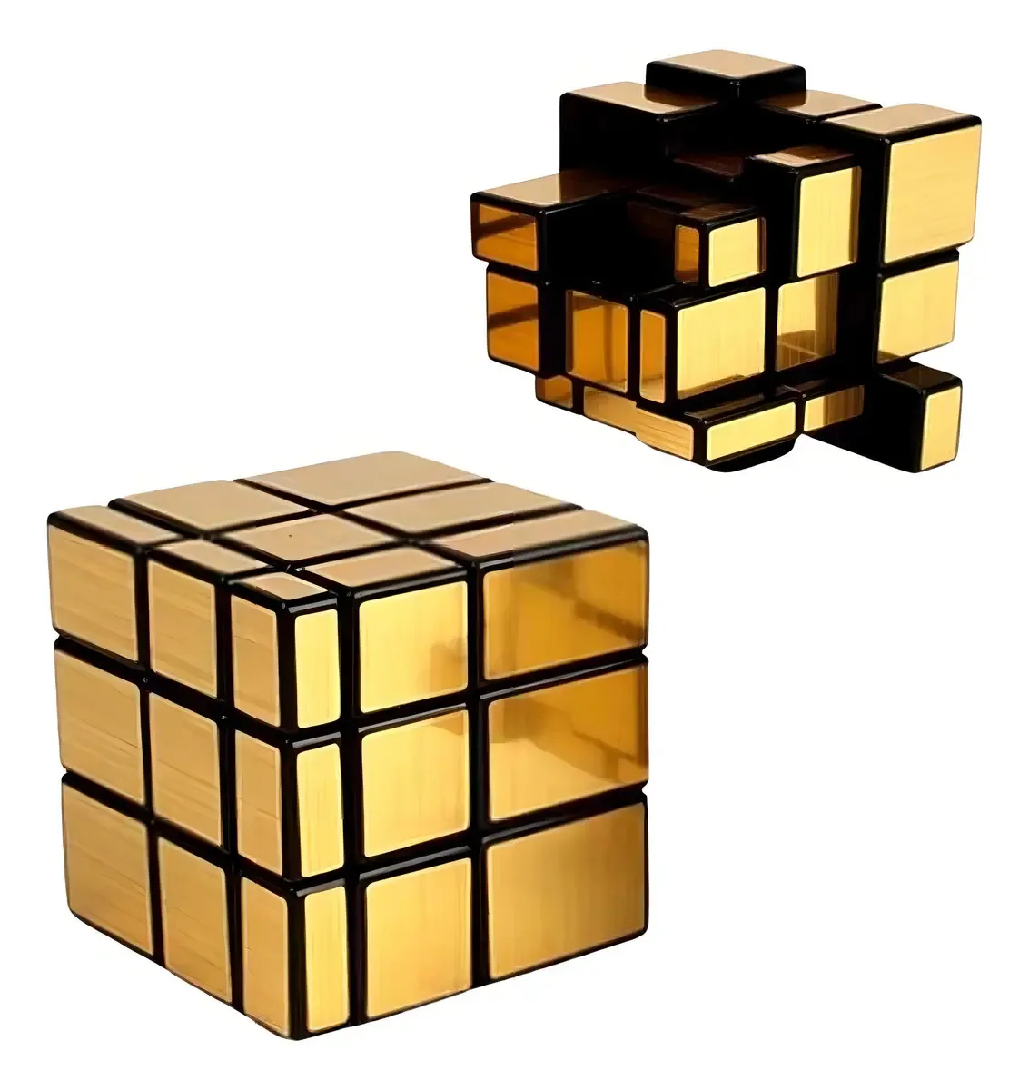 Cubo Mágico Profissional Mirror Blocks Espelhado Estrutura Dourado
