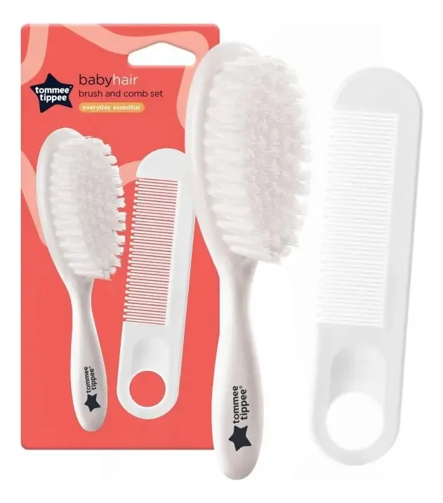 Conjunto de pentes e escovas para bebês Tommee Tippee branco