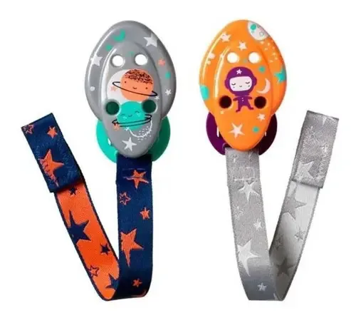 Kit 2 Prendedores De Chupetas Clip On +0 Mês Tommee Tippee Cor Cinza