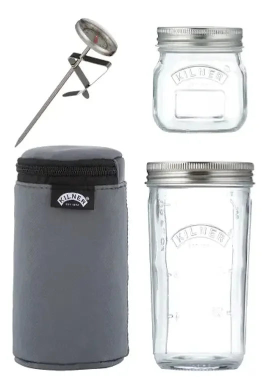 Garrafa de fabricação de iogurte Kilner, cor transparente